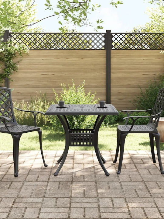 Garden & Outdoor Furniture Sets Living Room Set Pieces Small Balcony Black with Umbrella Holder