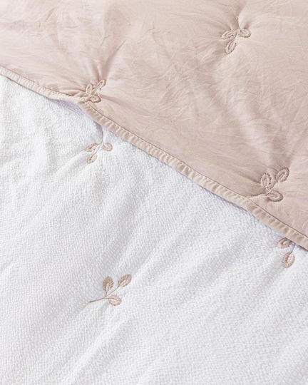 Nima Κουβερλί Σετ Υπέρδιπλο White-pink 220x240cm Nima Κουβερλί Σετ Υπέρδιπλο White-pink 220x240cm