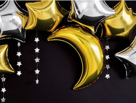 Balon Folie Jumbo Luna Auriu 60buc