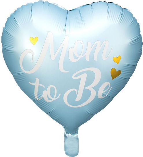 Μπαλόνι Καρδιά Foil Γαλάζιο Mom to Be 35εκ.