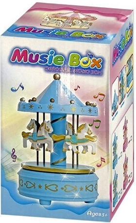 Decorativ Carusel Muzical Cu Cheiță Cutie Muzicală 16 X 11 Cm Pvc Roz Oem