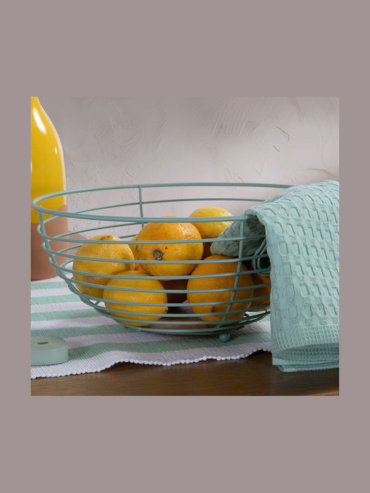 Nef-Nef Homeware Obstschale Metallisch Weiß 28,5x28,5x13cm