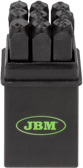 JBM 52882 Stamped Letters Hand Tool Set 9pcs