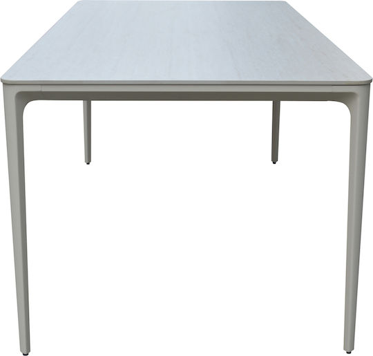Sintered Маса За Трапезария С Каменна Повърхност Бежова 220x100x75см