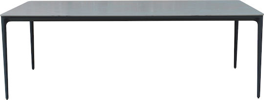 Stad Τραπέζι Τραπεζαρίας Αλουμινίου Γκρι 220x100x75εκ.