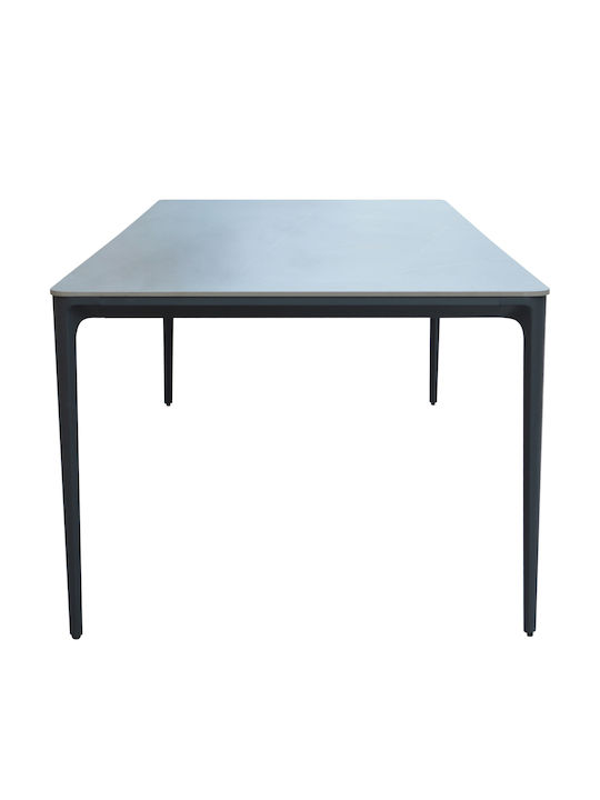 Stad Τραπέζι Τραπεζαρίας Αλουμινίου Γκρι 220x100x75εκ.