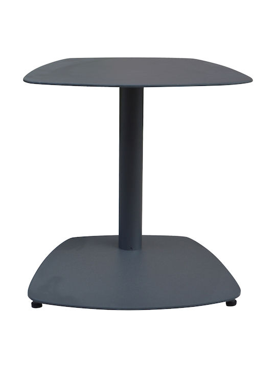 Auxiliary Table for Small Outdoor Spaces Aluminum Gray 40x39x40cm