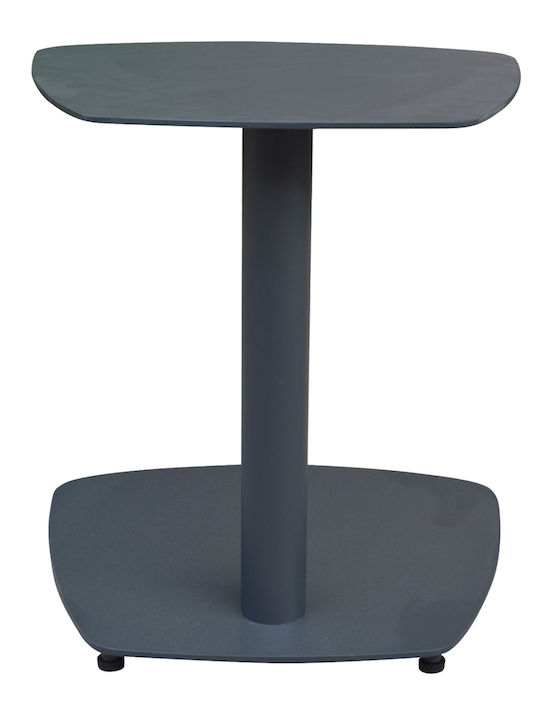Auxiliary Table for Small Outdoor Spaces Aluminum Gray 40x39x40cm