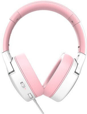 Sades Spower Over Ear Gaming Headset με σύνδεση 3.5mm Ροζ/Λευκό for Nintendo Switch / PC / PS4 / PS5 / XBOX