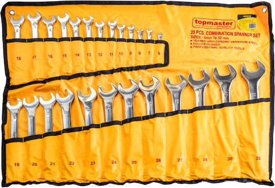 Topmaster Set Germano-polygon cu Dimensiune de la 6mm până la 32mm 25buc