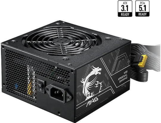 MSI MAG A750BN 750W Black Power Supply Full Wired 80 Plus Bronze