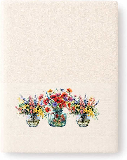Bath Towel Facecloth 50x90cm Ecru Weight 500gsm
