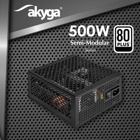 Akyga AK-FL-500 500W Сиво Захранване За Компютър Пълен Модул