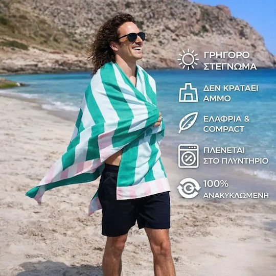 Dock & Bay Cabana Πετσέτα Microfiber Σώματος Πράσινη 160x90εκ.