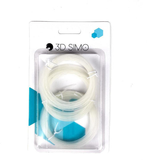 3DSimo PETG 3D Printer Filament 1.75mm Λευκό 1τμχ (Refill)