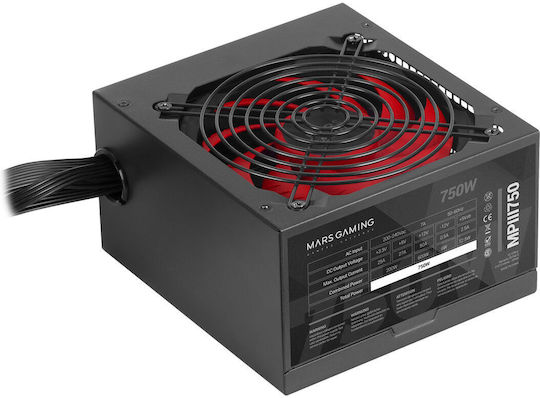 Mars Gaming MPIII750 750W Черен Компютърно захранване Пълен кабел