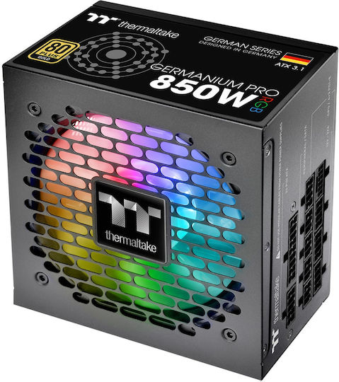 Thermaltake Germanium Pro RGB 850W Schwarz Computer-Netzteil Vollständig modular 80 Plus Gold