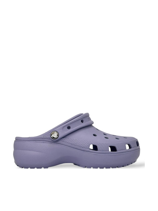 Crocs Classic Platform Γυναικεία Σαμπό Μπλε Crocs Classic Platform Γυναικεία Σαμπό Μπλε
