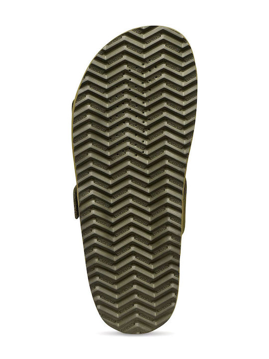 Leather Men's Sandals in Green Colour