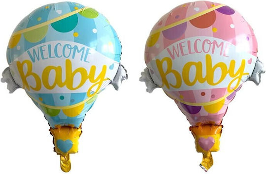 Baloane Metalizate Folie Flippy Mini Figurine Model Balon cu Aer Cald Tematică Fata Bine Ai Venit Bebeluș 80x62 Cm Ambalaj Individual Pai Inclus Umflare Aer Heliu Roz