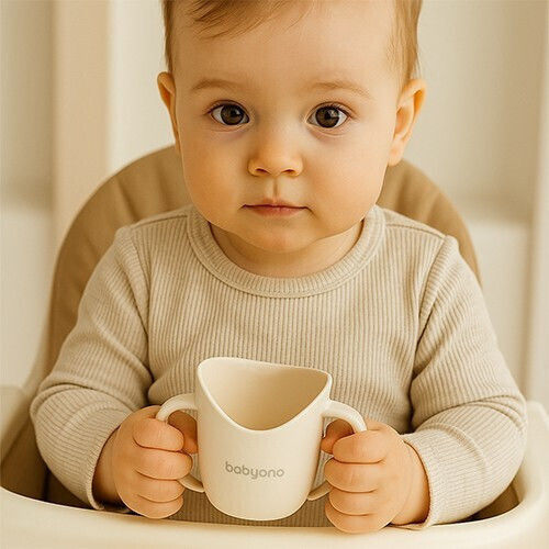 Babyono Baby Cup made of Plastic Beige 120ml for 6m+m+