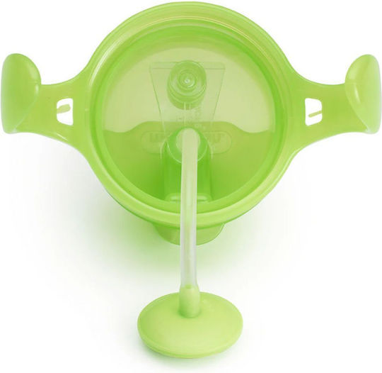 Munchkin Детска Чаша с Дръжки и Сламка Click Lock от Пластмаса Зелена 207ml за 6m+