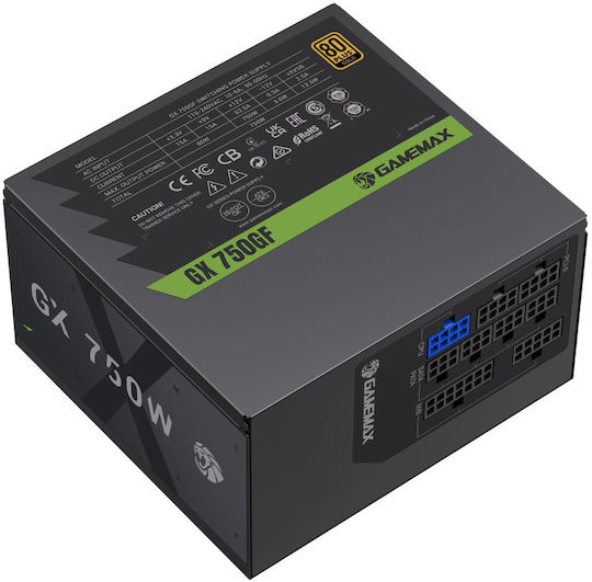 GameMax GX 750GF 750W Μαύρο Τροφοδοτικό Υπολογιστή Full Modular 80 Plus Gold