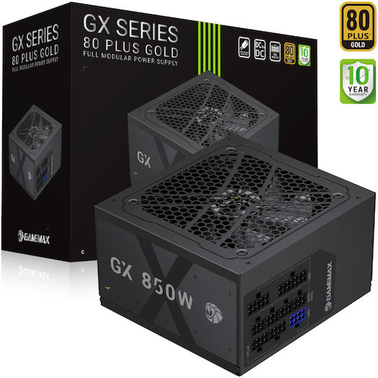 GameMax GX 850GF 850W Μαύρο Τροφοδοτικό Υπολογιστή Full Modular 80 Plus Gold