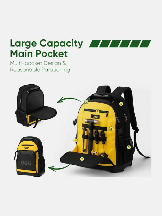 Deli School Backpack Yellow