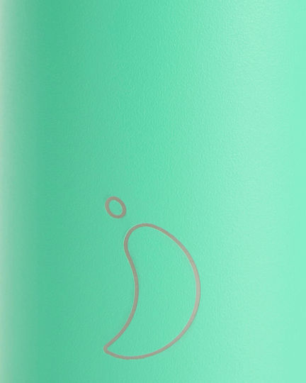 Chilly's Original All Matte Monochrome Μπουκάλι Θερμός Ανοξείδωτο BPA Free 500ml Apple