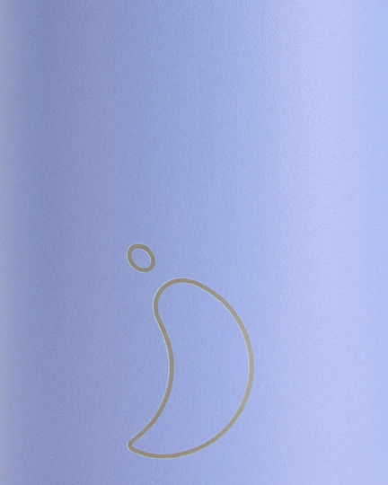Chilly's Original All Matte Monochrome Μπουκάλι Θερμός Ανοξείδωτο BPA Free 500ml All Bluebell