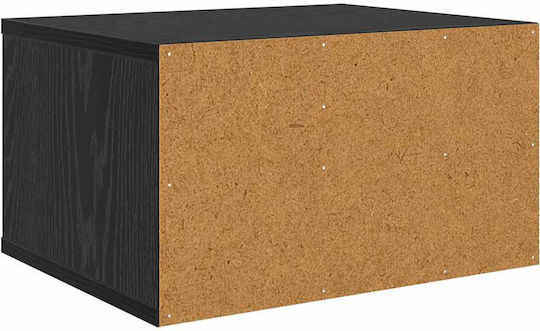 vidaXL Druckerzubehör Dokumenteneinzug Schwarzes Eichenholz 40 x 32 x 24 cm verarbeitetes Holz