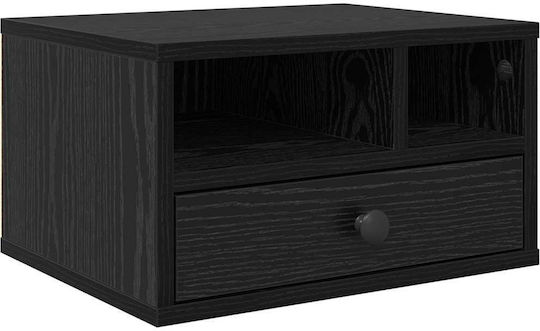 vidaXL Druckerzubehör Dokumenteneinzug Schwarzes Eichenholz 40 x 32 x 24 cm verarbeitetes Holz