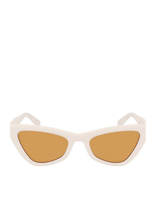 Liu Jo Women Sunglasses with White Frame and Brown Lens