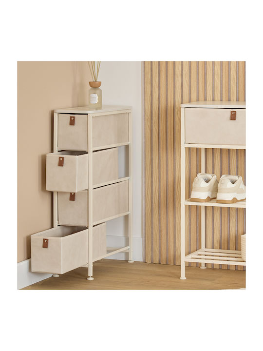 Storage Drawers Made of Metal & Fabric L48xW20xH77cm