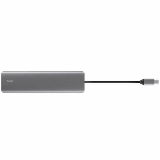 Trust 7 IN 1 USB-A / USB-C Docking Station with HDMI 4K PD Ethernet and Support for 2 Monitors Silver