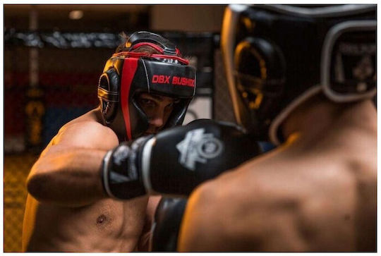 DBX Bushido Boxing Helmet Adult Full Face Red