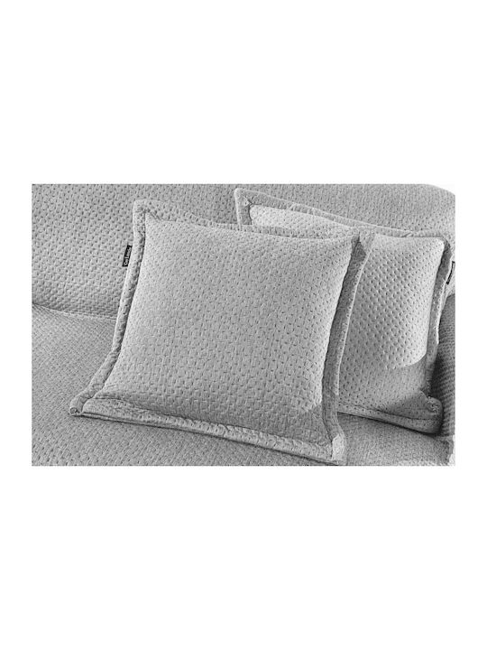 Guy Laroche Cooling Ριχτάρι Τετραθέσιου Καναπέ Suede 170x350εκ. Silver