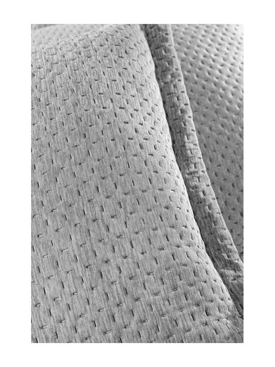 Guy Laroche Cooling Ριχτάρι Τετραθέσιου Καναπέ Suede 170x350εκ. Silver