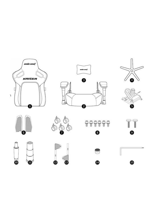 Anda Seat Kaiser 4 XL Καρέκλα Gaming Δερματίνης με Ρυθμιζόμενα Μπράτσα Πράσινη