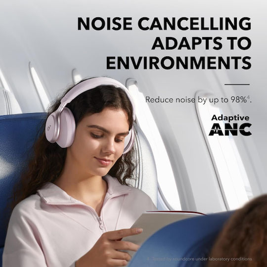 Anker Space One Wireless / Wired Over Ear Headphones with 55 hours of Operation Pink