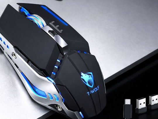 T-Wolf Q15 Ασύρματο Gaming Ποντίκι Star Black