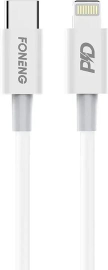 Foneng X31 USB-C to Lightning Cable Λευκό 2m (045616)