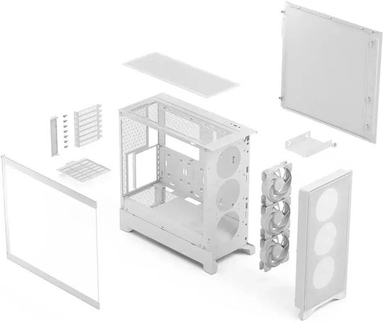 Fractal Design Design Pop 2 Air Gaming Midi Tower Computer Case with White Side Window