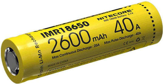 NiteCore Imr18650 Επαναφορτιζόμενες Μπαταρίες 18650 2τμχ