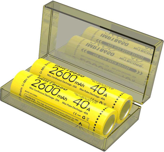 NiteCore Imr18650 Επαναφορτιζόμενες Μπαταρίες 18650 2τμχ