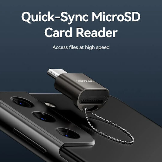 Vention Кард рийдър USB 3.0 Type-C за SD/микро SD