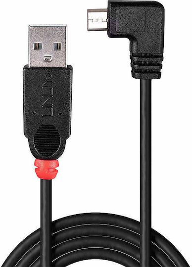 Lindy Regular USB 2.0 to micro USB Cable Μαύρο 1m (31976)