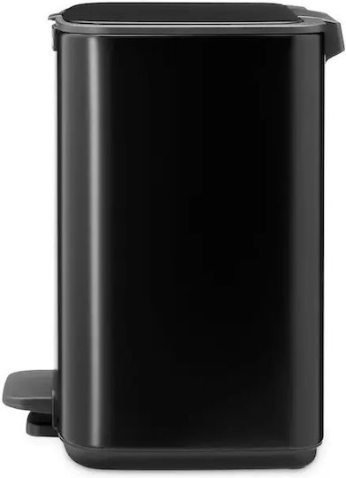 Brabantia Кошче Bo Pedal Пластмасово за Боклук с Педал Черно 7л