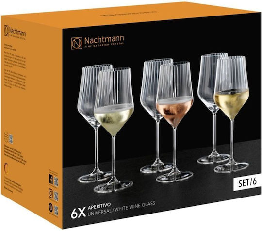 Nachtmann Aperitivo 105997 Σετ 6 Ποτήρια Λευκού Κρασιού & Universal 490ml